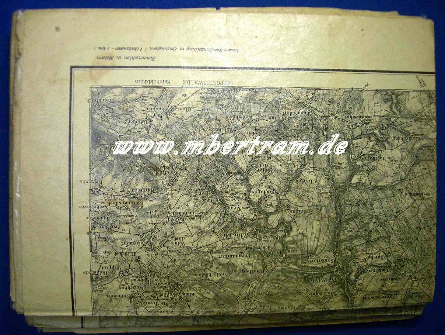 Landkarte für das Kaisermanöver 1912, 1:100000