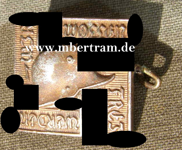 Frontbann Abzeichen 1932 Buntmetall versilbert. SELTEN