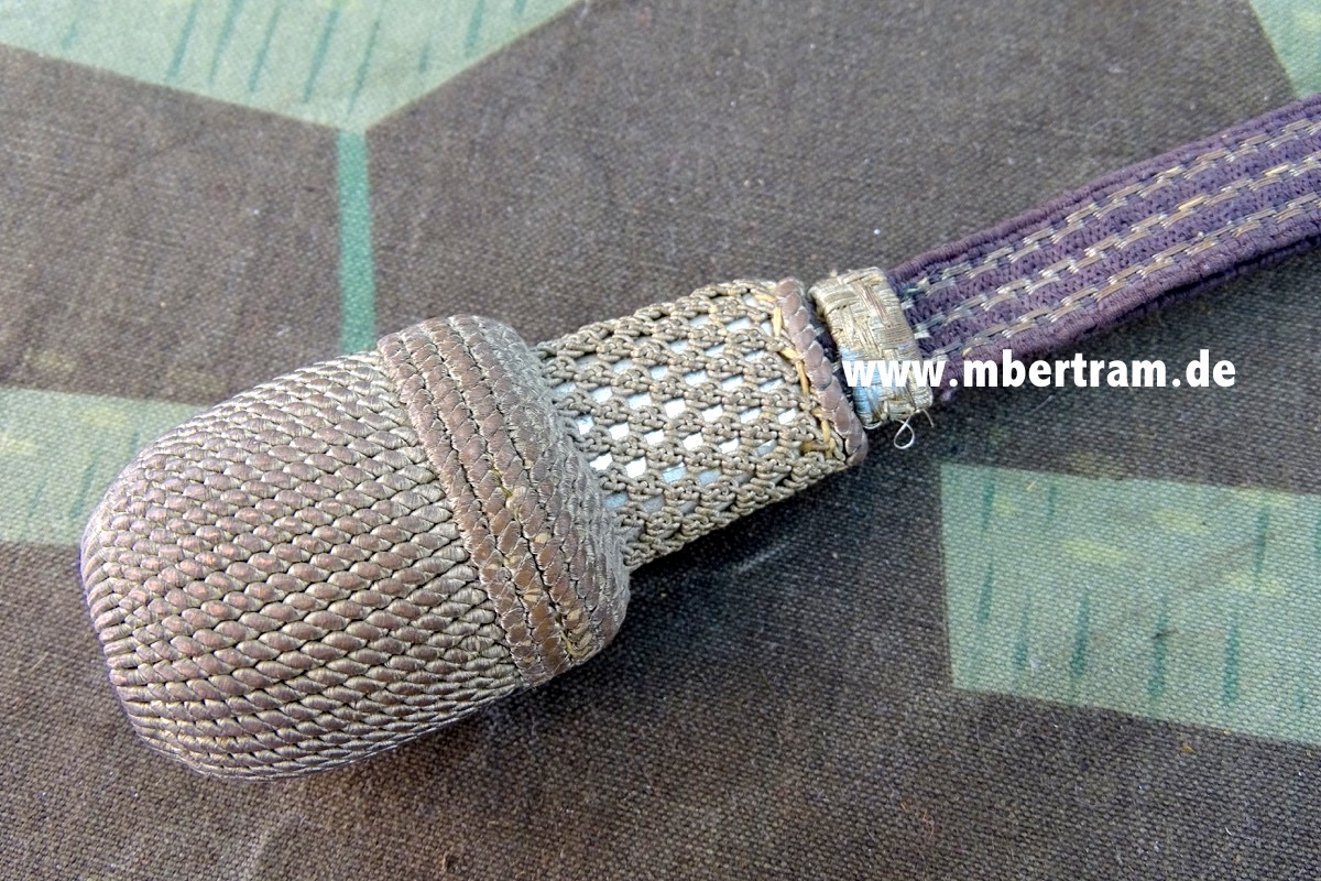 Luftwaffe/ Heer Offiziers Portepee für Säbel und Extra Seitengewehr , blaugrau, Stoff