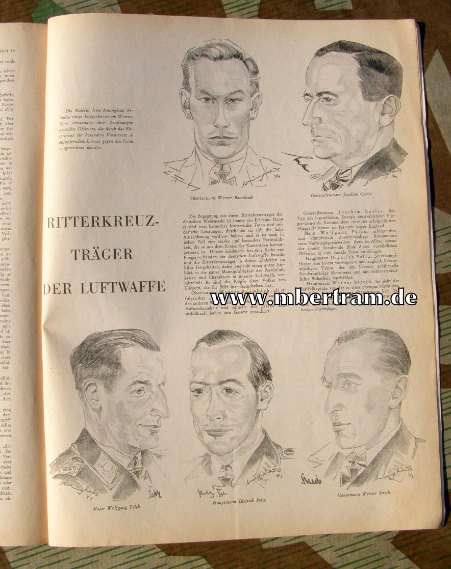 Frauenzeitschrift: Die Dame, Heft 14, 68 Jhrg, 2. Juni 1941.
