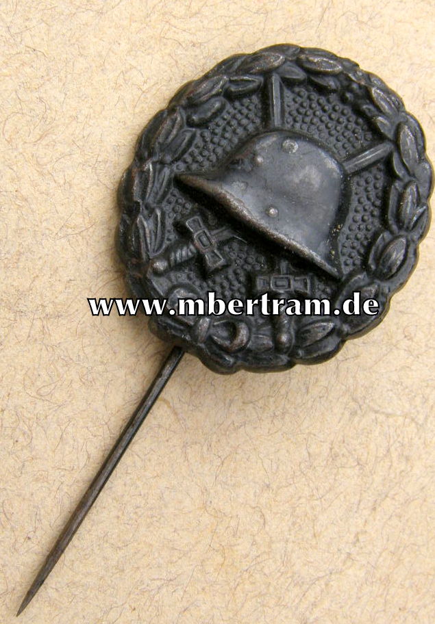 20mm Miniatur: VERWUNDETEN ABZEICHEN SCHWARZ 1914