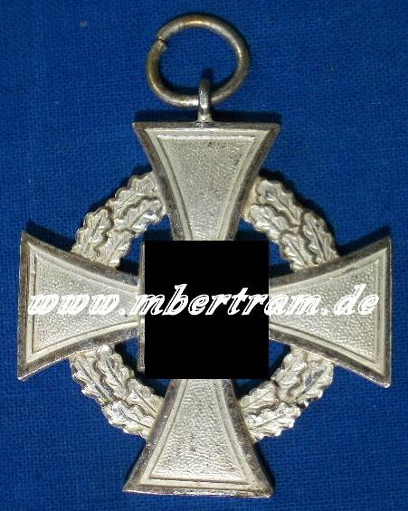 TREUDIENST- EHRENZEICHEN f. 25 JAHRE, SILBER, o. BAND