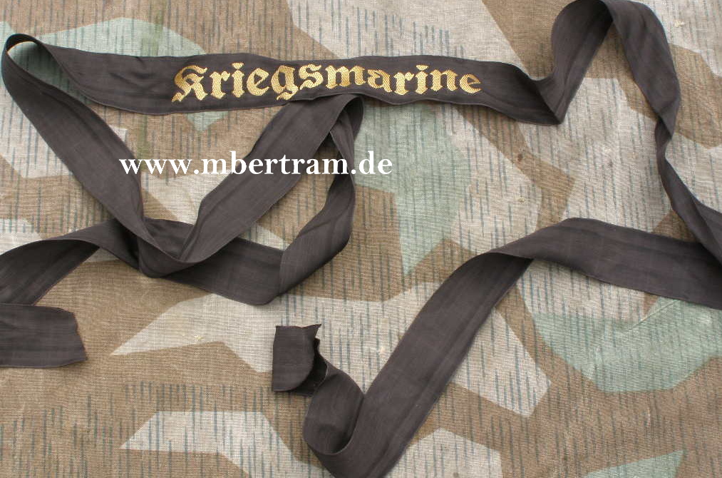 Mützenband "Kriegsmarine " Metallfadenstickerei