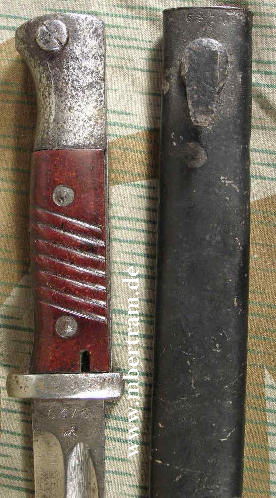 SEITENGEWEHR 84/98 , Scheide. Nrgl., Herstellercode 44 sax
