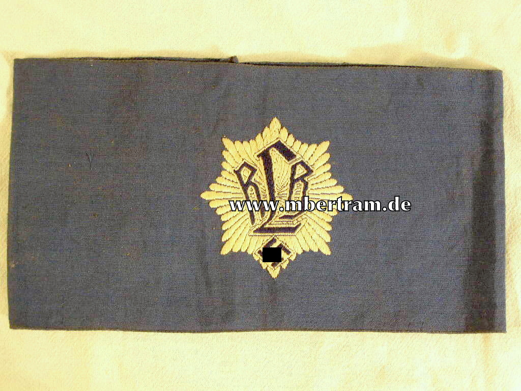 Armbinde Reichsluftschutzbund 2. Modell. Gewebt, Bevo