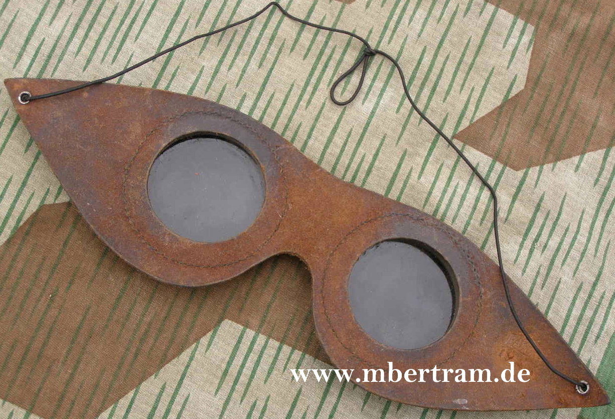Luftschutz Schutzbrille, Ledereinfassung, 1944.