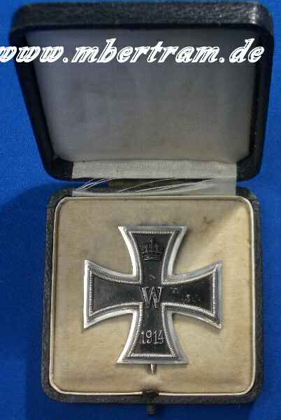 EISERNES KREUZ 1. KL. 1914 Hst.: "KO " IN SCHATULLE