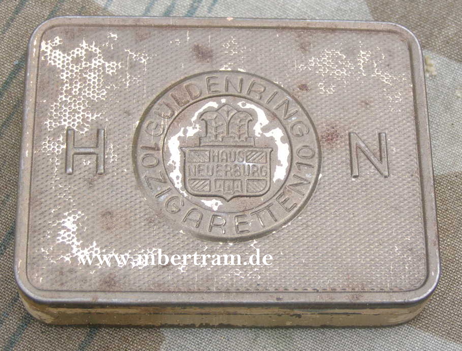 9824-1 Blechdose, leer, 10 Güldenring Zigaretten-Haus Neuerburg