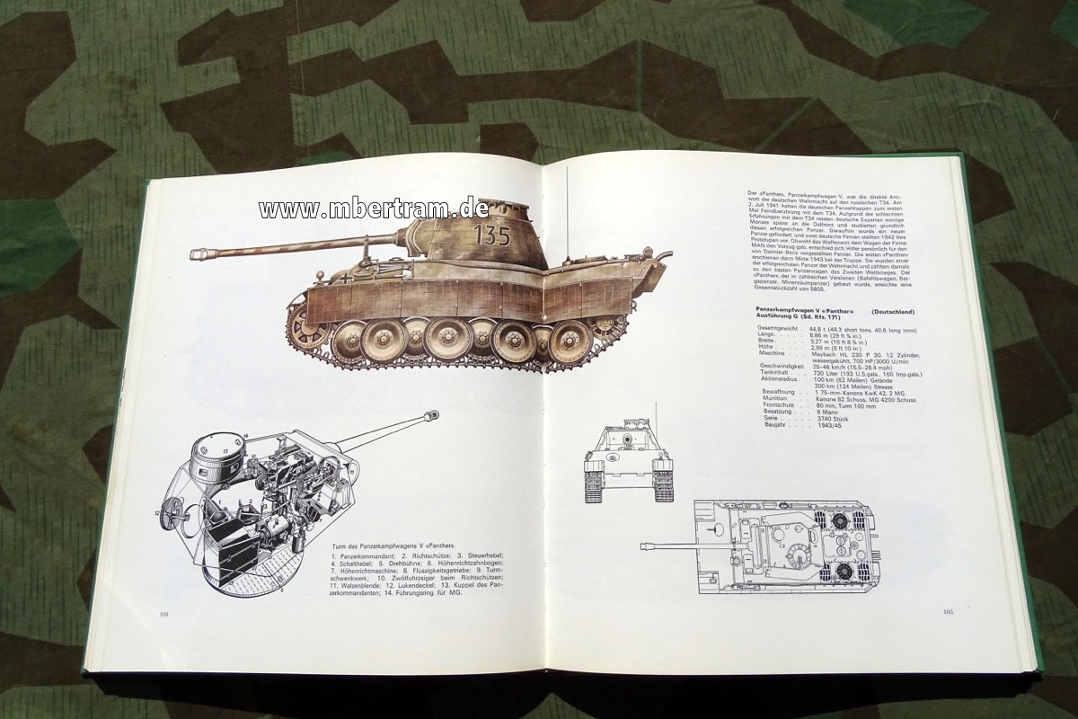 Panzer,  illustrierte Geschichte der Kampfwagen