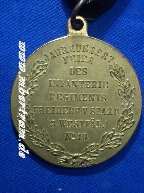 Jahrhundertfeier Inf. Rgt. Freiherr v. Sparr, 8. Westf. No.10