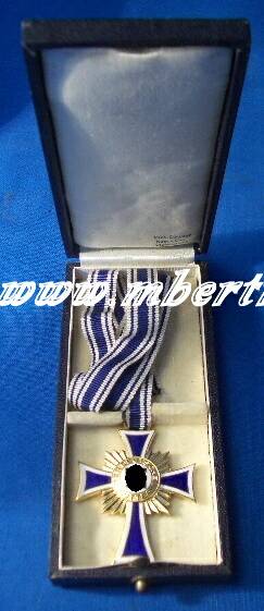 Ehrenkreuz der Deutschen Mutter in Gold, Etui, Deumer