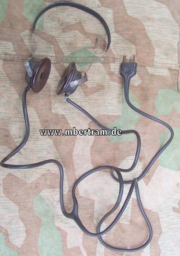 Wehrmacht Funkkopfphörer , Hersteller:"Telefunken"