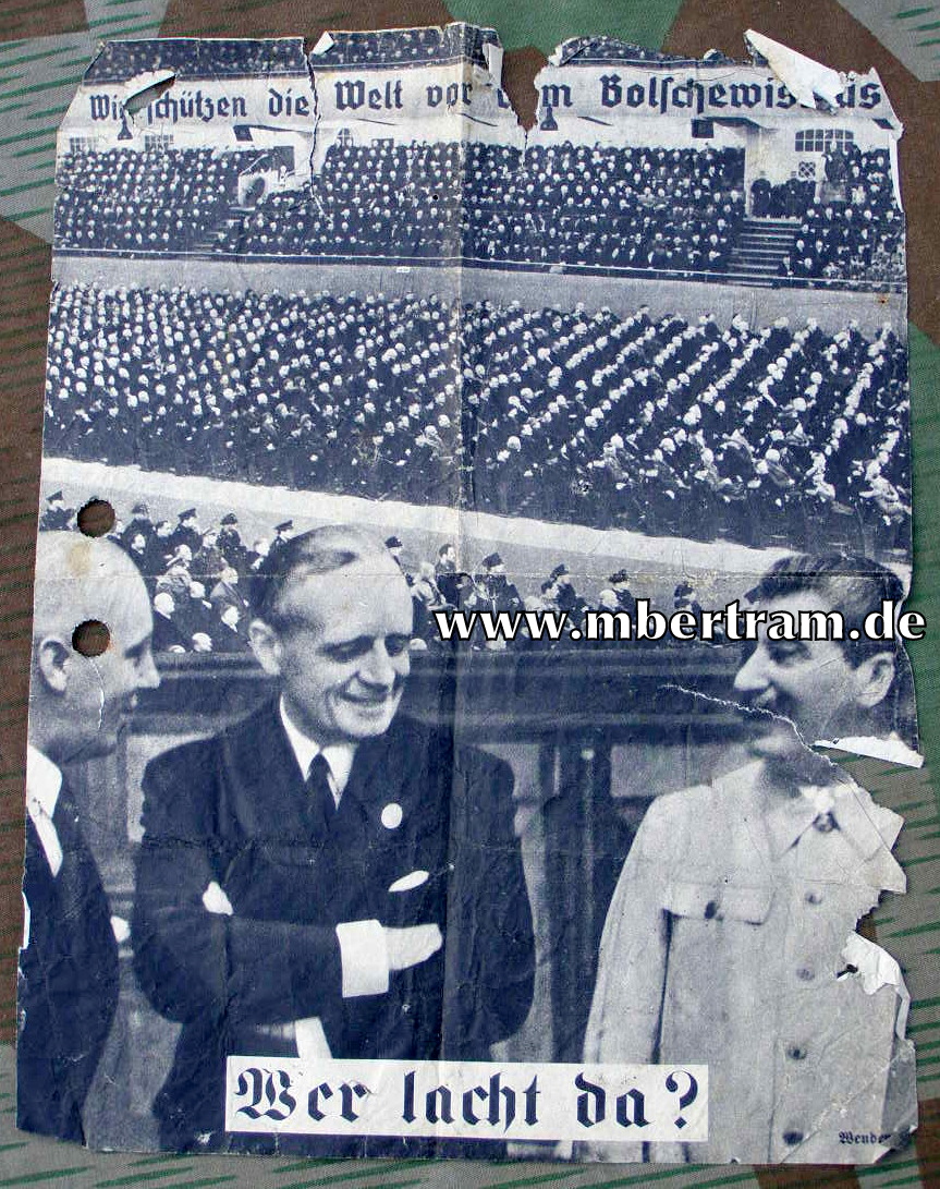 Alliiertes Propaganda Flugblatt " Hindenburg schlug Russen.....