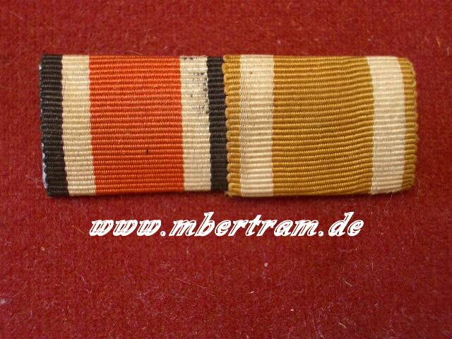 2er Bandspange: EK 2. Kl.1939, Schutzwall Ehrenzeichen