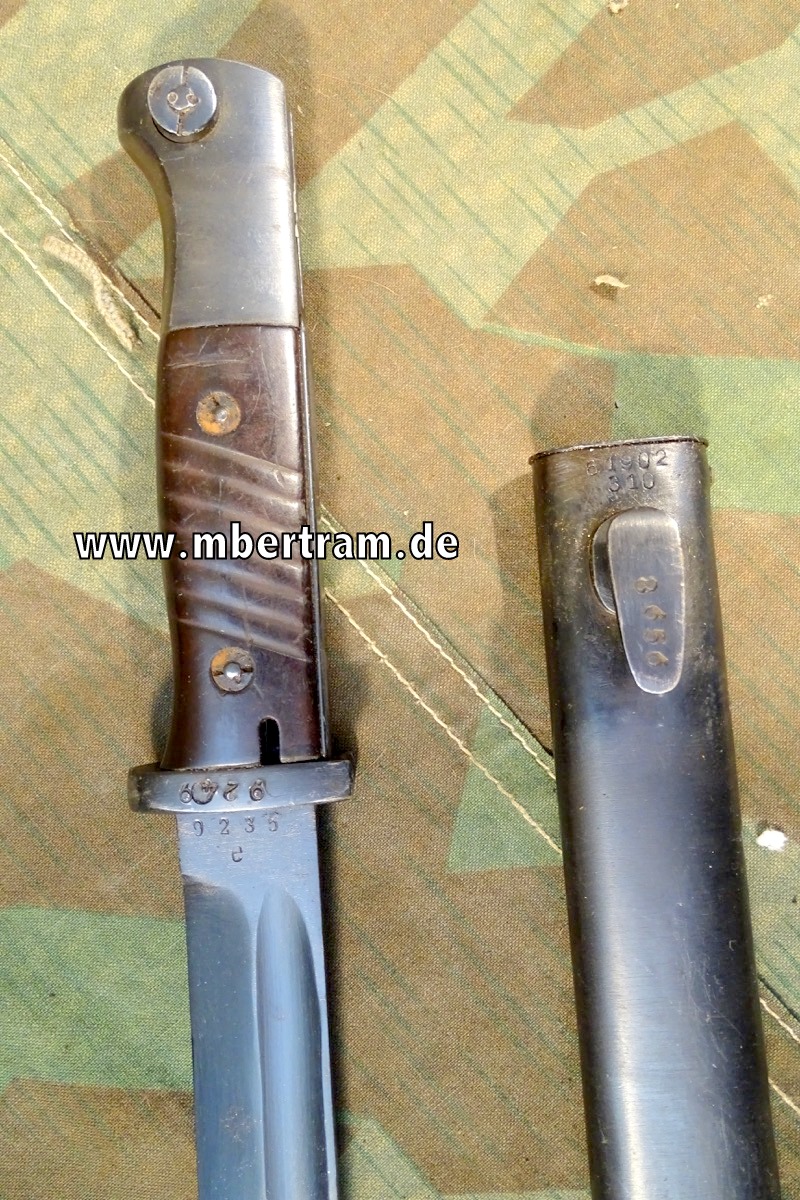 Seitengewehr SG  84/98, Bakelit Griffschalen, Hst. " 41 crs" Weyersberg