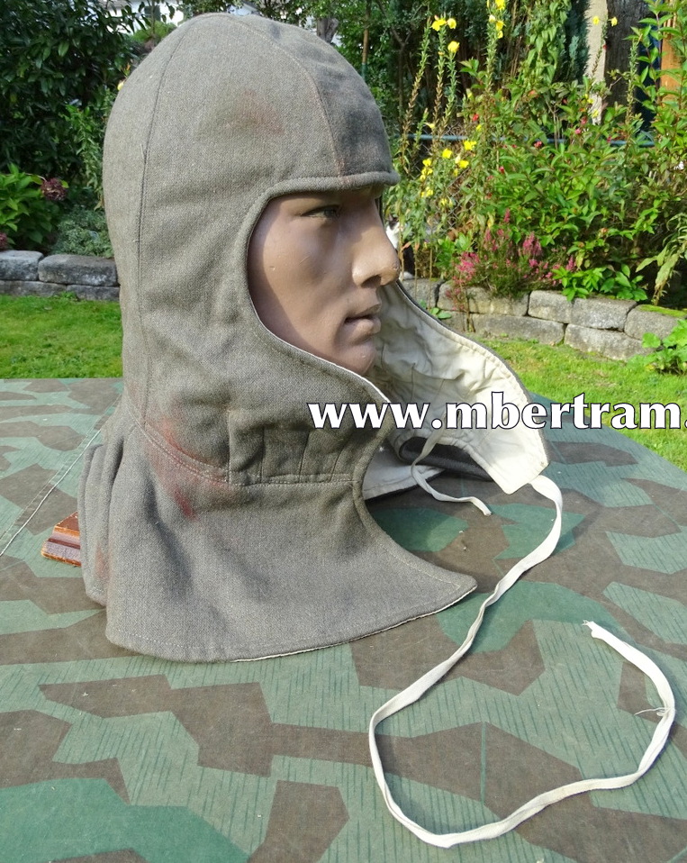 Wehrmacht Luftwaffe Winter Wende Kapuze/ Haube ,  grau / weiß