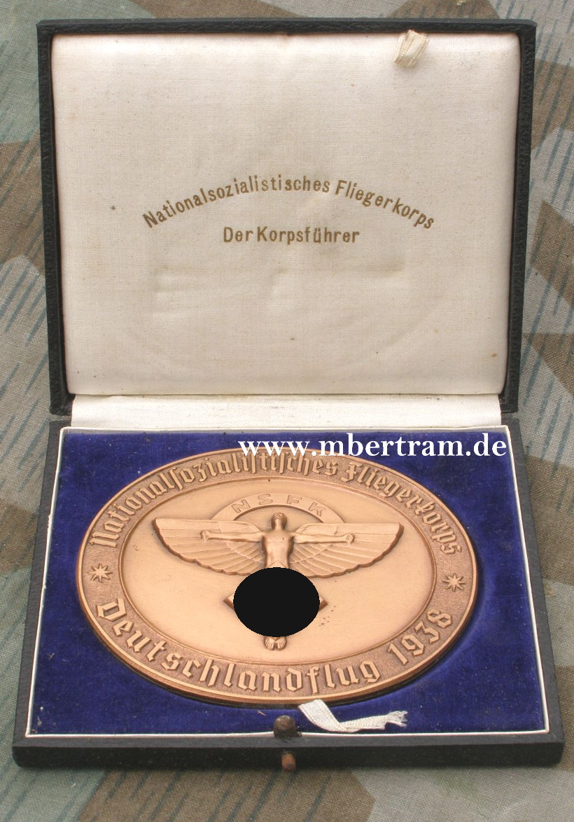 Deutschland Flug 1938, m. Schatulle u. Urkunde