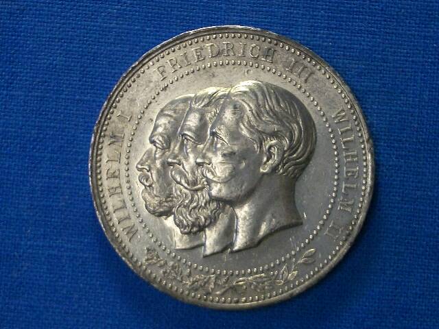 Medaille " Dreikaiserjahr 1888 "Wilhelm I u.II , Friedrich III