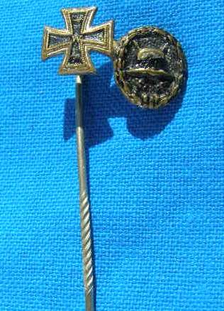 2 er MINIATURENSPANGE EK 2 1914, Verw. Abz.1914, 9MM