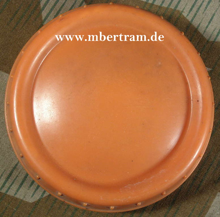 Wehrmachts Butterdose, oranges Bakelit, 1944
