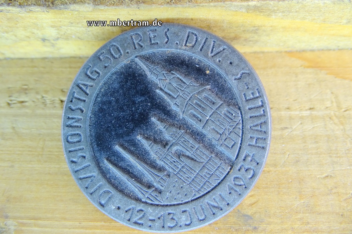 Veranstalltungsabzeichen  "Divisionstag 50. Res. Div.   12.-13. Juni 1937 Halle"