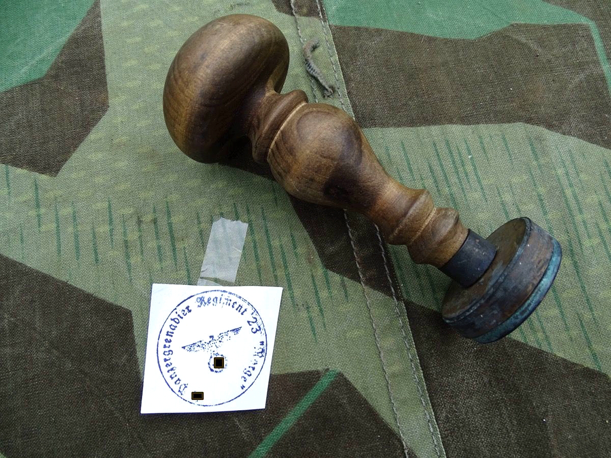 Replik: 1 Stempel "Panzergrenadier Rgt. 23"  Replik: 1 Stempel "Panzergrenadier Rgt. 23"