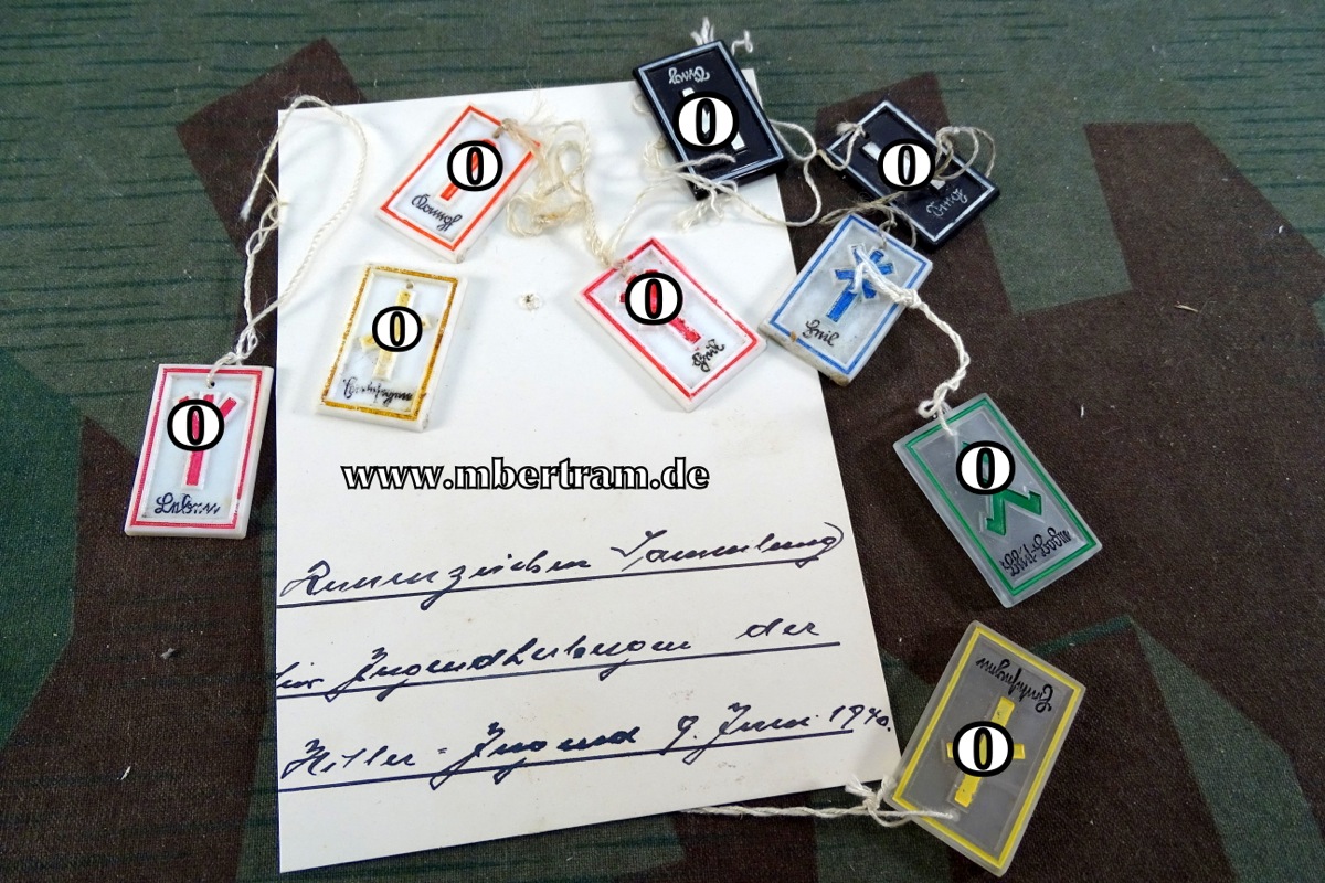 WHW - 1940-Sammlung für Jugendherrbergen der HJ / DJ, Runen, 9 Abz.