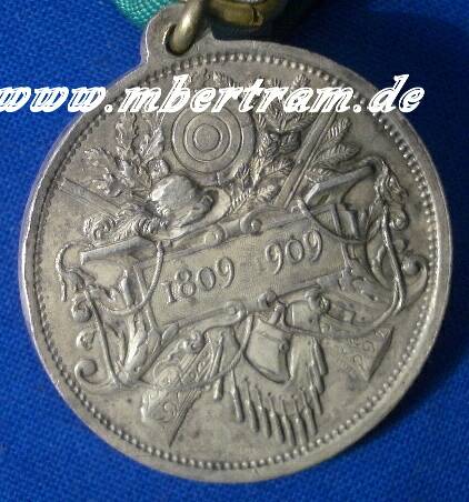 Medaille: 100 Jahre Büchsenschützen Eilenburg 1809-1909
