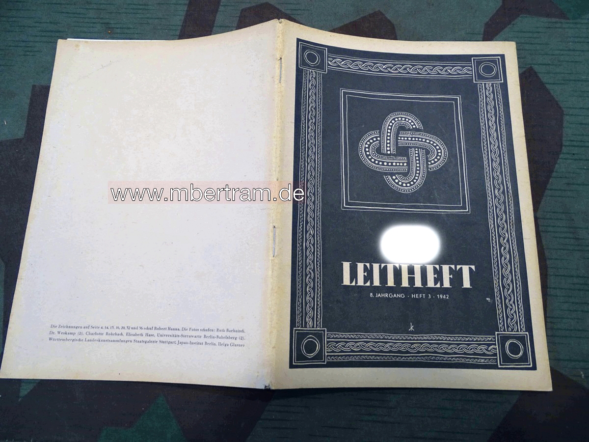 Der Reichsführer SS: SS Germanische Leithefte, Jahrgang 8, Heft 3, 1942  SELTEN!!