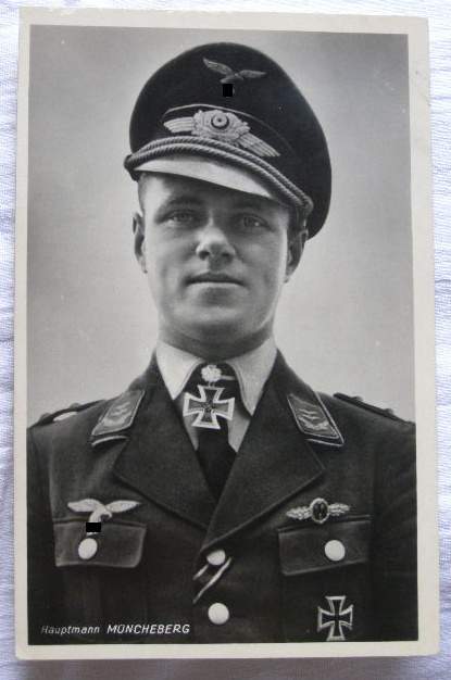 Major Joachim Müncheberg, LW Ritterkr.,m.Eichenl. Portrait