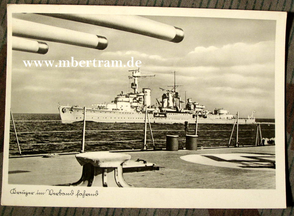 Kriegsmarine : " Kreuzer im Verband fahrend", ungelaufen