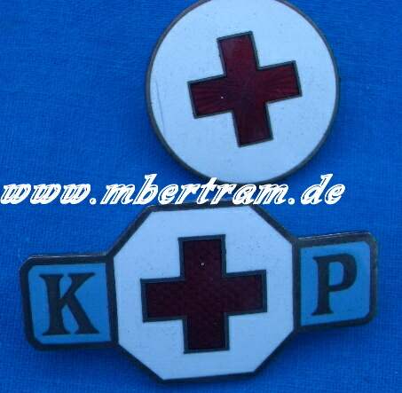 2 Rotkreuzbroschen bayrische Rot Kreuz Schwester 1.WK