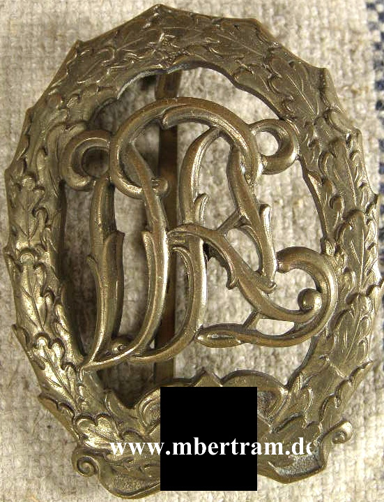 REICHSSPORTAB-ZEICHEN 3. MOD. DRL, BRONZE, MIT HK