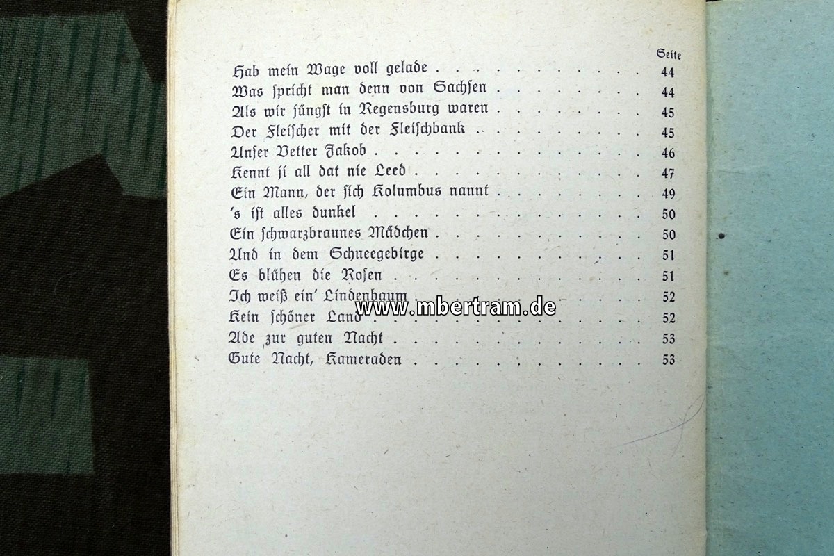 15871-10 Unser Kriegs-Liederbuch, Truppenbetreuung der SS-Panzerdivision "Hitlerjugend"
