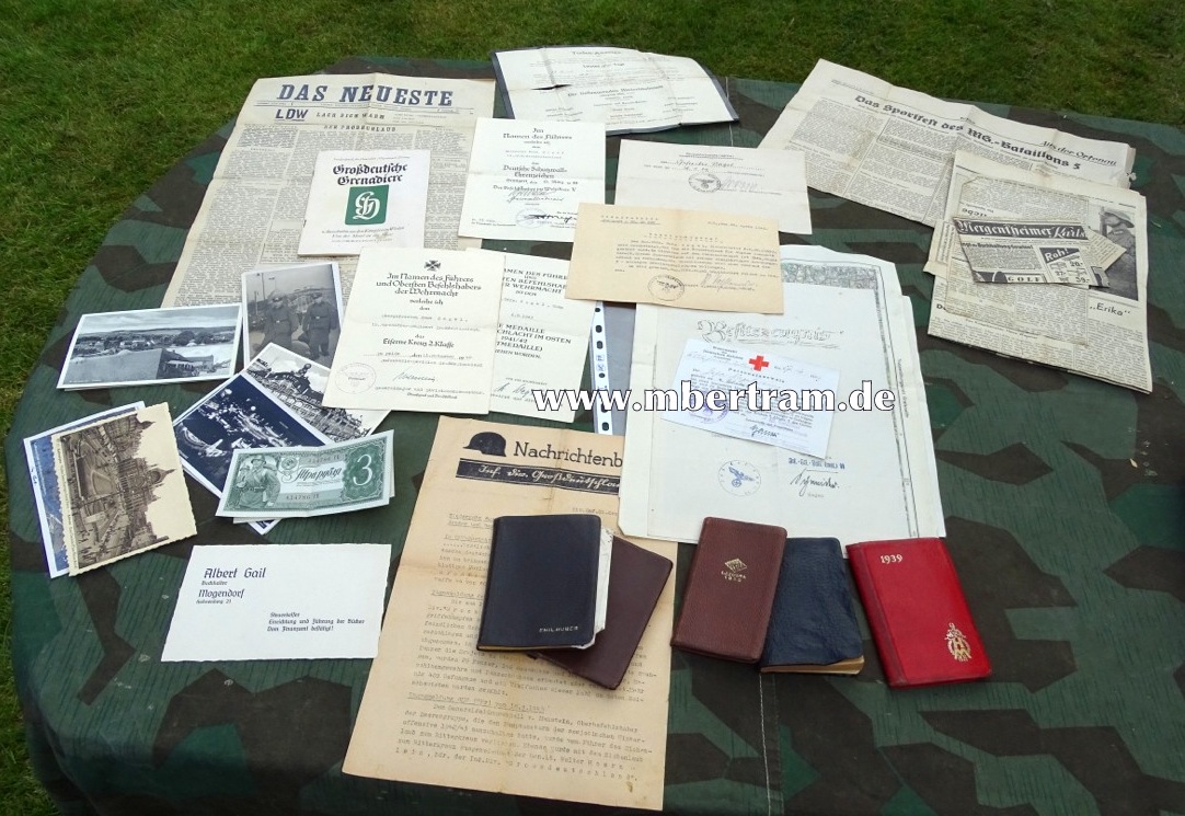 Urkunden, Dokumente:San.Uffz 12.Inf.Rgt. Großdeutschland