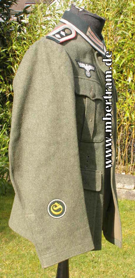 13461-15 WH Feldbluse M36, 1941, Kammerstück, Oberfeldwebel Artillerie Schirrmeister, Traumzustand