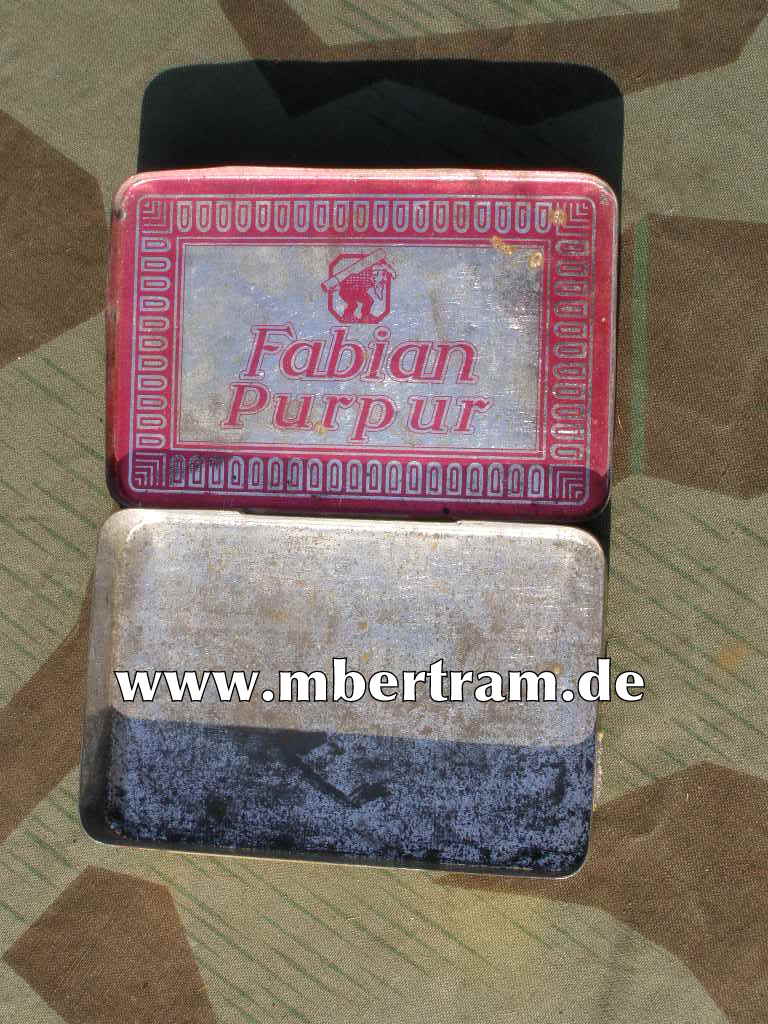 Alte Zigarettendose Köln: "Fabian Purpur Cigaretten"
