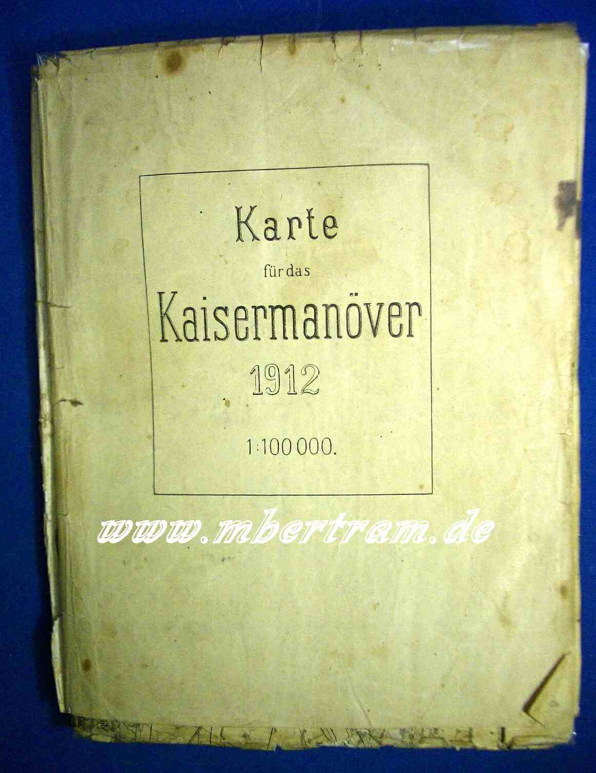 Landkarte für das Kaisermanöver 1912, 1:100000