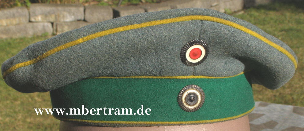 Feldgraue Tellermütze Jäger zu Pferde um 1914