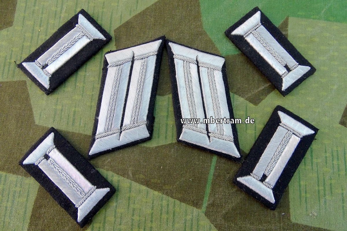 Wehrmacht Heer 4 Parade Ärmelpatten u. Kragenspiegel für einen Pionier Offizier