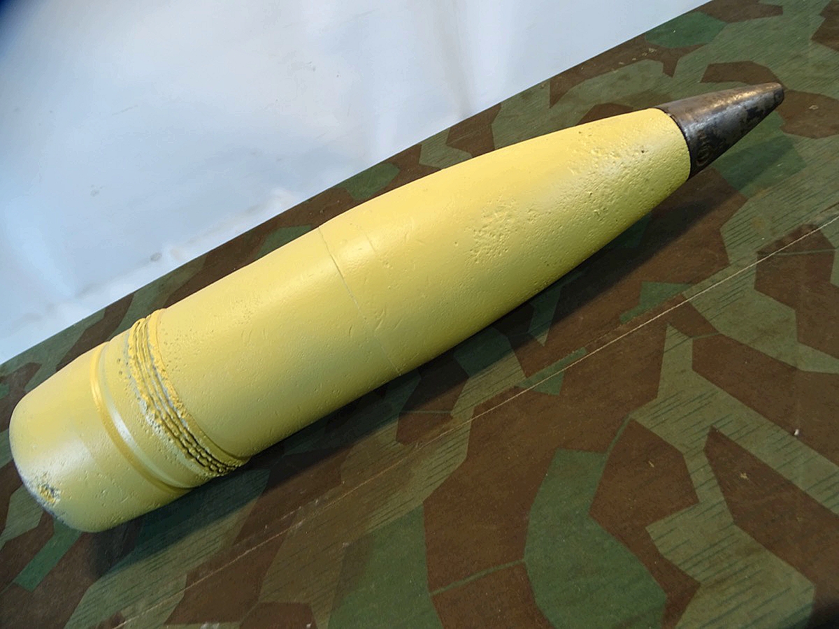 Uns unbekannte 12,1 cm Granate mit deutschem AZ 23/28 Zünder