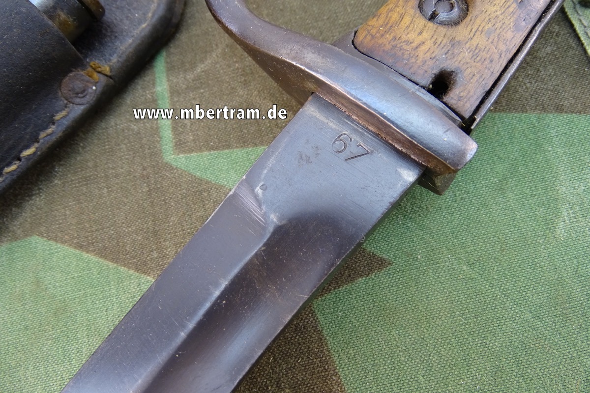 17977-4 1.Weltkrieg Bajonett Mod. 98/05, Koppelschuh " Schleutermann, Remscheid 1918