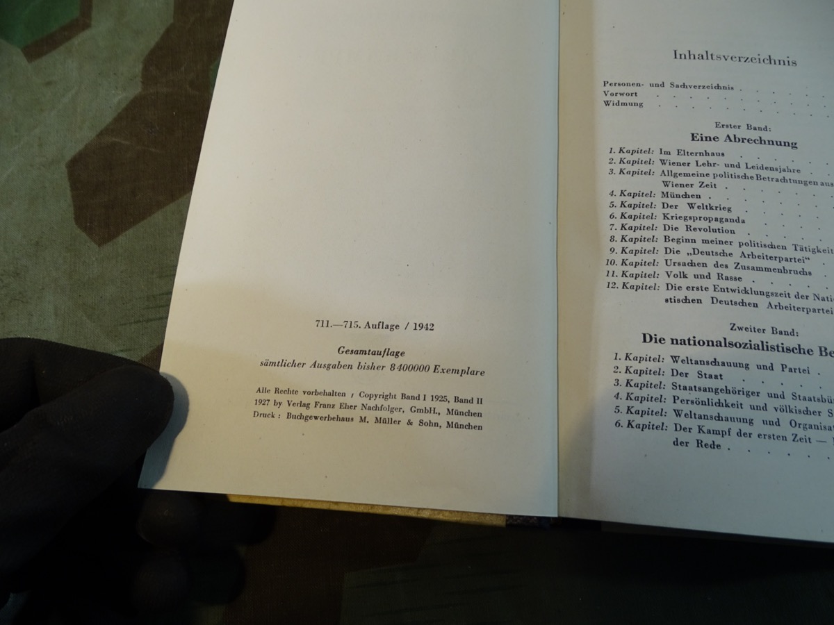 Mein Kampf, A.Hitler, Hochzeitsausgabe München, Pappschuber, Top Zustand, 1942 Mein Kampf, A.Hitler, Hochzeitsausgabe München, Pappschuber, Top Zustand, 1942