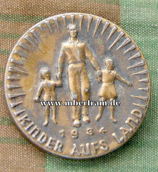 VERANSTALTUNGSABZEICHEN "Kinder aufs Land 1934"
