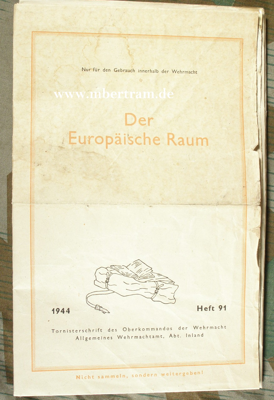 WEHRMACHT: Landkarte 1944, Der Europäische Raum