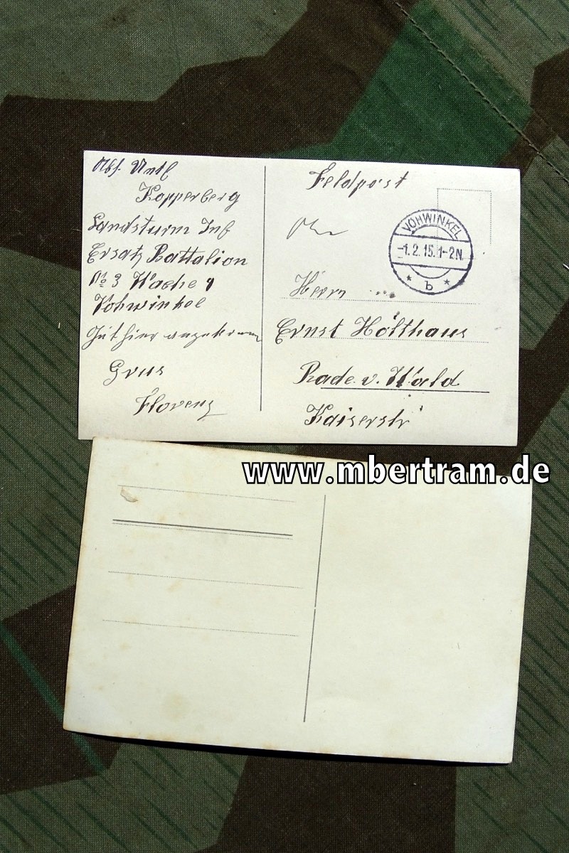2 Foto Postkarten Winterbekleidung / Fellmäntel 1. Weltkrieg