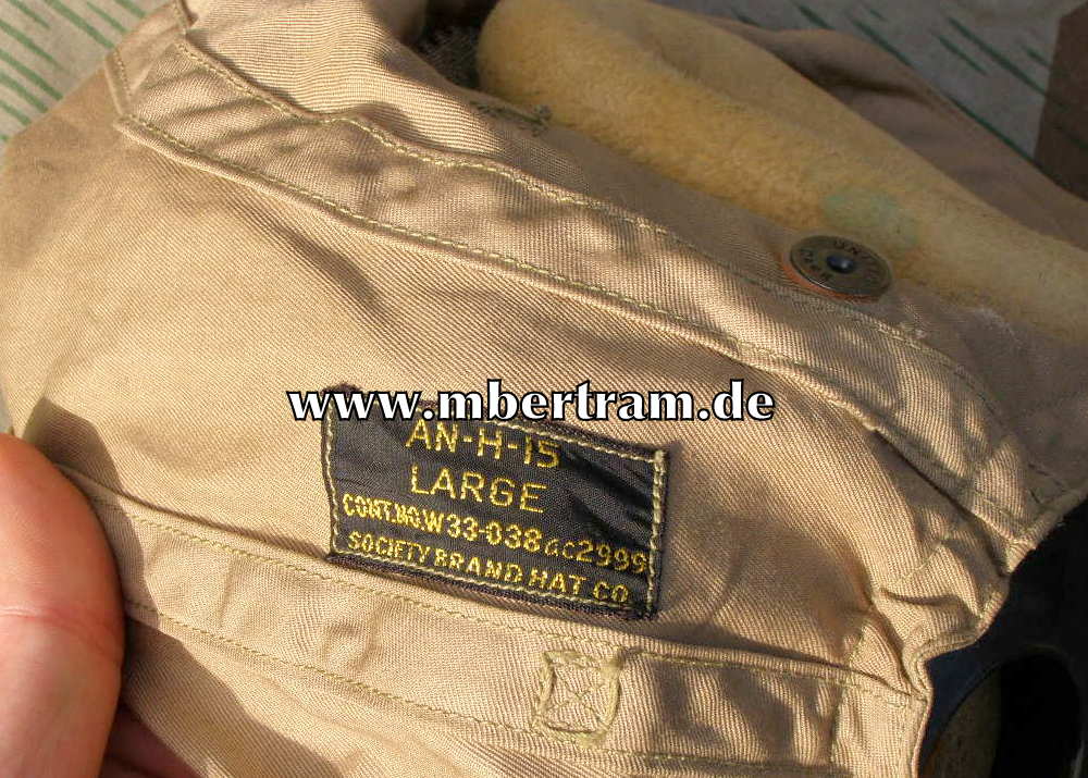 US Air Force Fliegerkopfhaube 2. Weltkrieg, Model AN-H-15