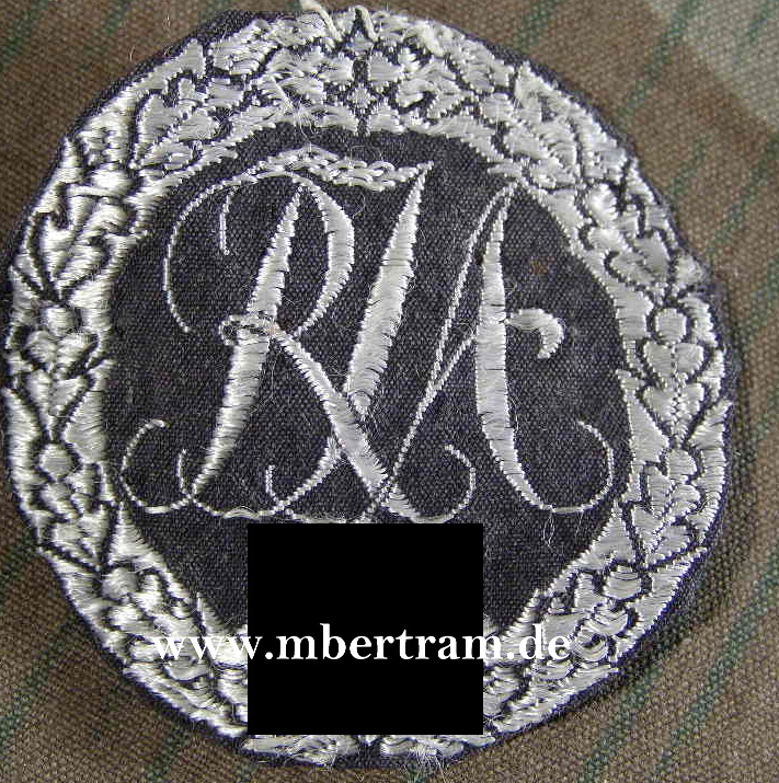 Reichsjugendsportabzeichen "RJA" - Stoffausführung