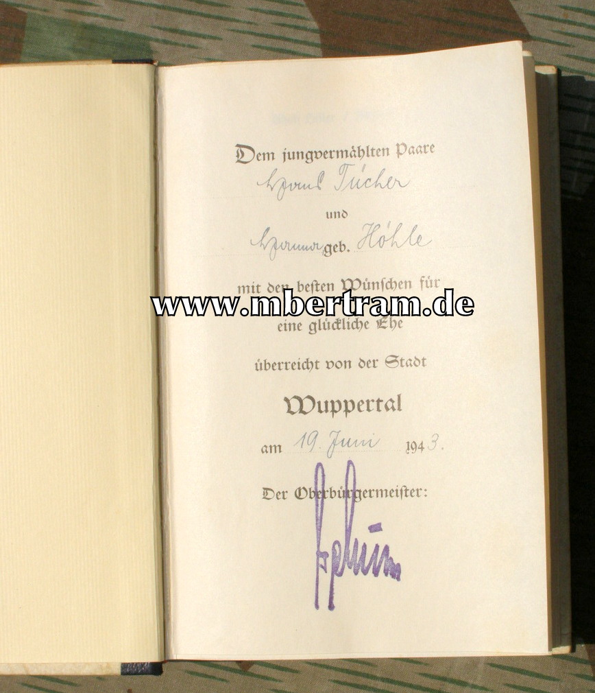 "Mein Kampf", Adolf Hitler, Hochzeitsausgabe Wpt. 1943