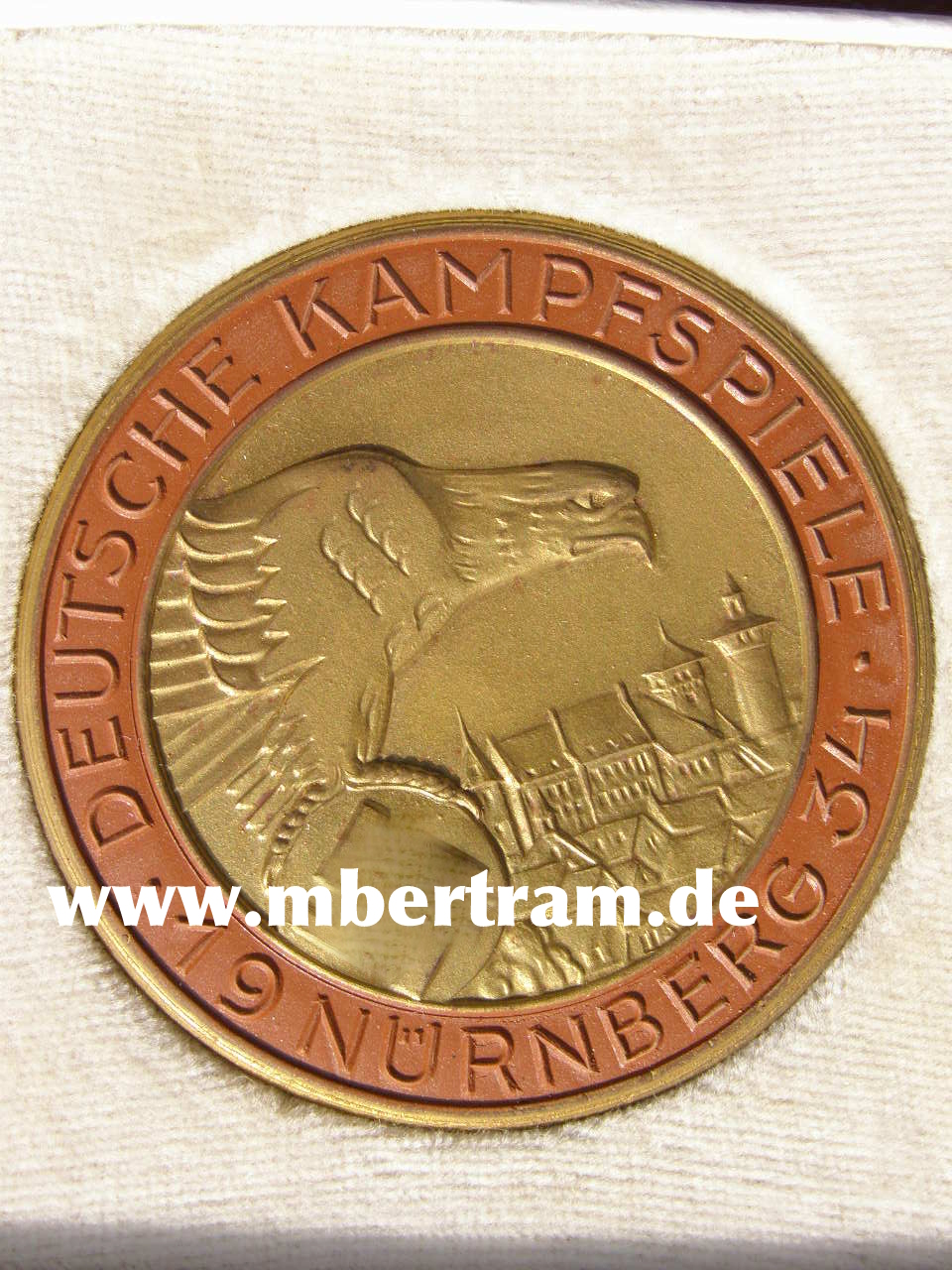 10872-2 Medaille, Schatulle, Deutsche Kampfspiele 1934 Nürnberg